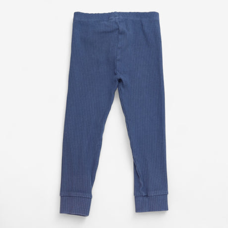 Leggings ribbed navy blue cuffed