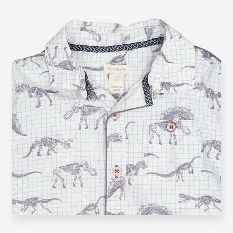 Shirt with dino skeletons