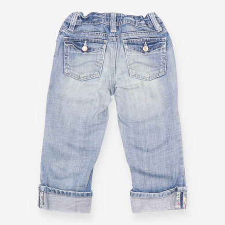 Blue Jeans with Floral Lining