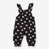 Black dungarees with white spots