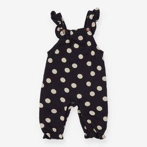 Black dungarees with white spots
