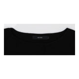Black Fine Knit Boatneck Sweater