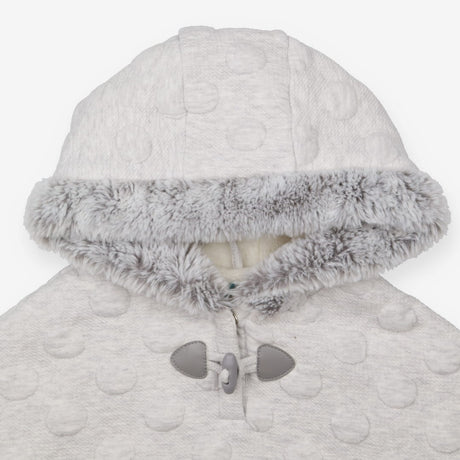 Grey Hooded Poncho