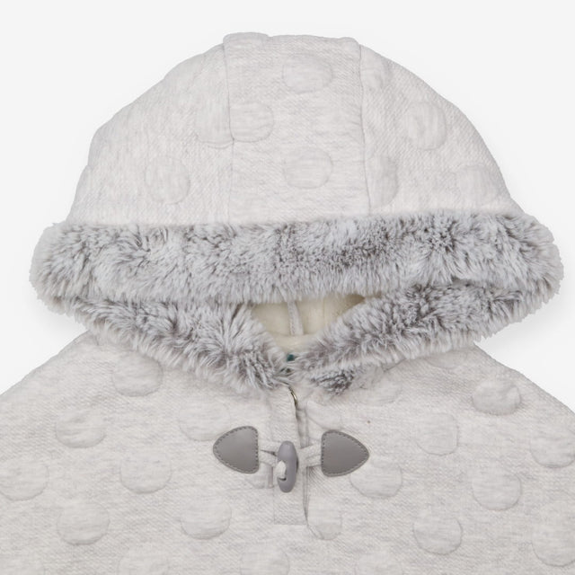 Grey Hooded Poncho