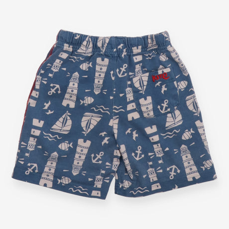 Shorts Blue Boats and Lighthouses