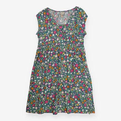 Maternity Dress Navy Floral Organic Cotton Nursing
