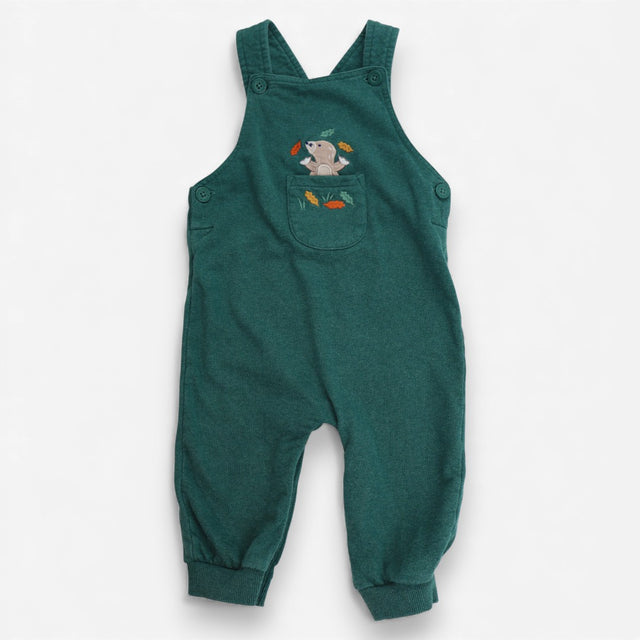 Dungarees Green Mole Jumping Out Of Pocket