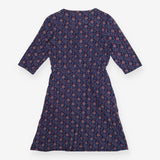 Seasalt Cornwall Navy Floral Heart Print Midi Dres