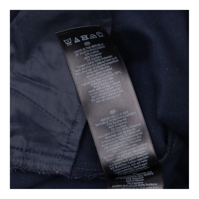 Smart Tailored Trousers Dark Navy Stretch Cotton