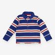 Rugby shirt blue/white/red striped with boat