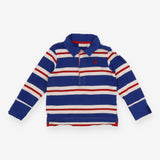 Rugby shirt blue/white/red striped with boat
