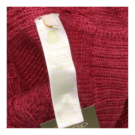 Cardigan Cable Knit Pure New Wool Pink