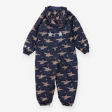 Puddlesuit Fleece Lined Navy Sharks