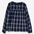 Navy and white checked tunic