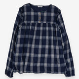 Navy and white checked tunic