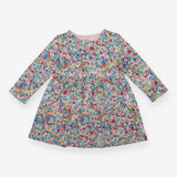 Dress pink and red florals fox