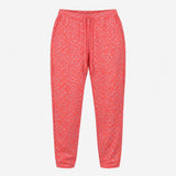 Bright Coral Harem Trousers with Grey Animal Print