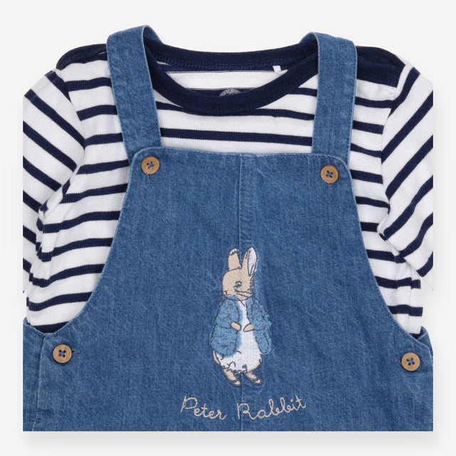 Dungaree set denim Peter Rabbit and T-shirt long s