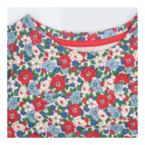 Dress Long Sleeved Red, White and Blue Flowers