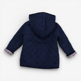 Reversible Navy / ditsy quilted jacket