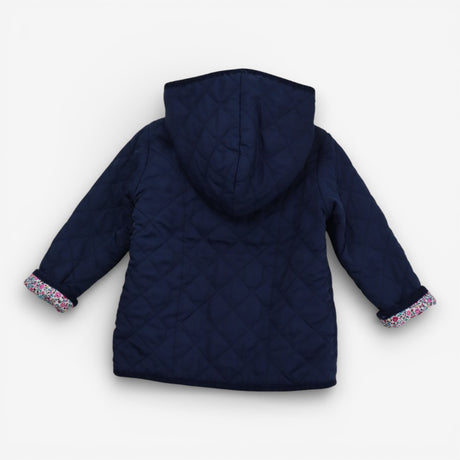 Reversible Navy / ditsy quilted jacket