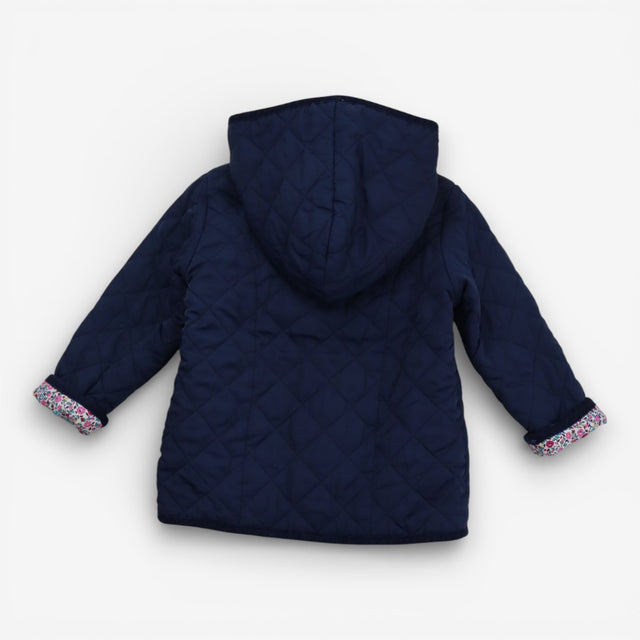 Reversible Navy / ditsy quilted jacket