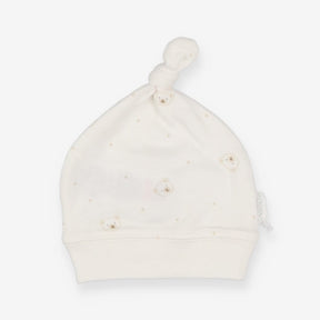 Baby hat white with bear faces