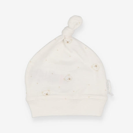 Baby hat white with bear faces