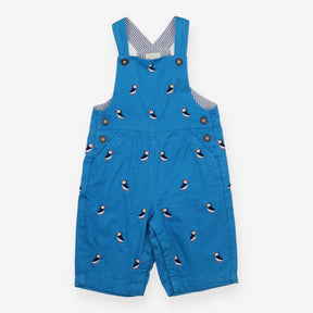 Blue Dungarees with Puffins