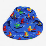 Swim Hat Blue Surfing Dinosaurs
