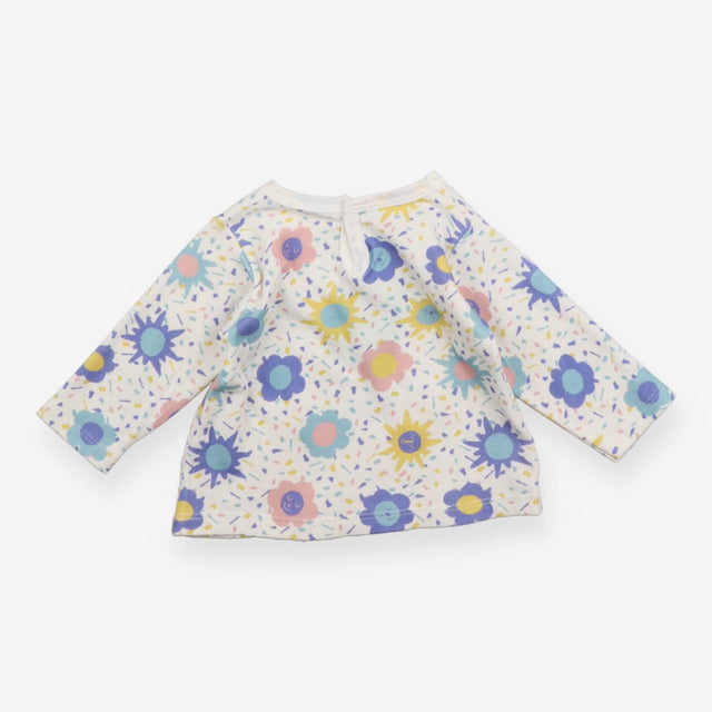 Long Sleeve T Shirt with Flowers and Suns