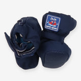 Navy Striped Fleece Lined Waterproof Booties