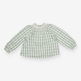 Green Plaid Blouse 