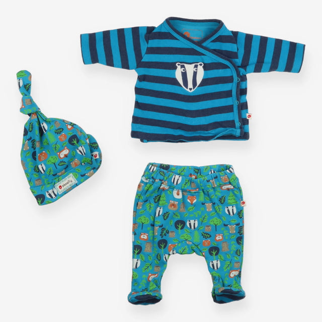 Outfit top, hat and joggers badger and friends