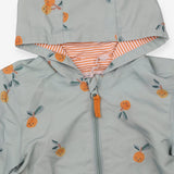 Shell jacket green with citrus print