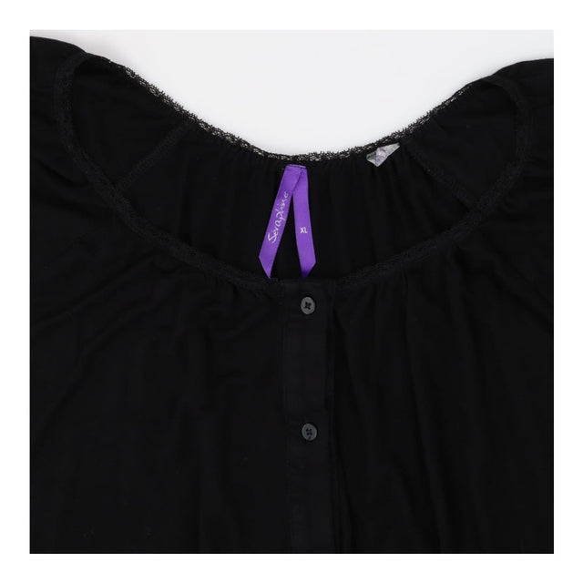 T-shirt black with lace detail - maternity