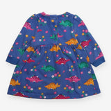 Dress jersey LS blue dinos