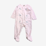 Pink Velour Sheep Sleepsuit