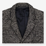 Checked Coat Wool Blend Longline Tailored Single B