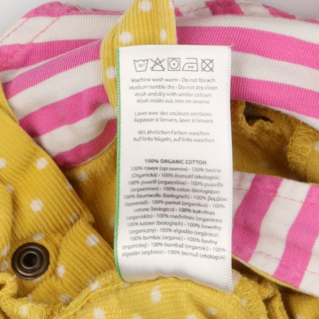 Dungarees Shortie Yellow Cord with Spots