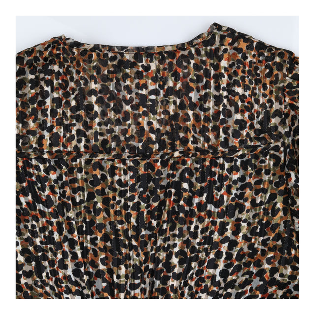Erna Leopard Print Long Sleeve Midi Dress – Size M