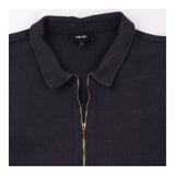 Sweater Navy Blue Collared Half Zip Button Detail 