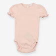 Bodysuit Short Sleeve Pink Frill