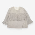 Cream & Black Ruffle Blouse