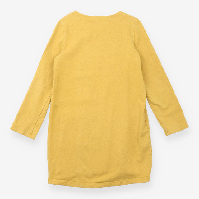 Tunic Dress Mustard Yellow Long Sleeve Patch Pocke