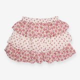 Skirt Tiered White with Pink and Yellow Flowers
