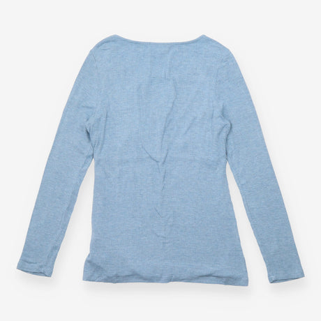 Slate Blue Ribbed Long Sleeve Maternity & Nursing 