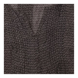Black Blush Fan Print V Neck Long Sleeve Tunic Blo
