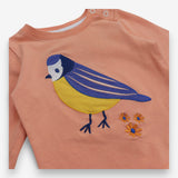 Tee LS orange bird