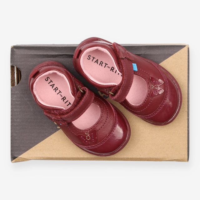 Pink T Bar shoe butterfly